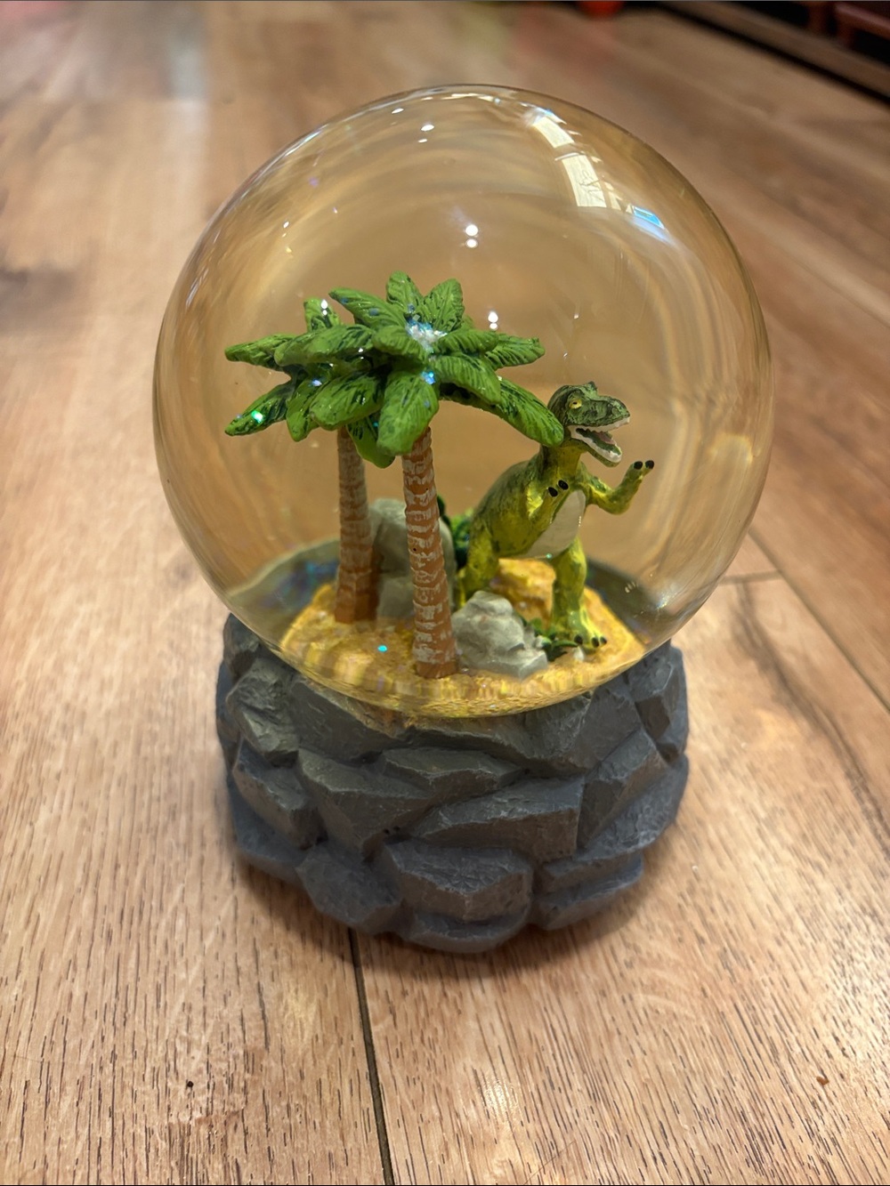 T-Rex Dinosaur Snow globe with glitter